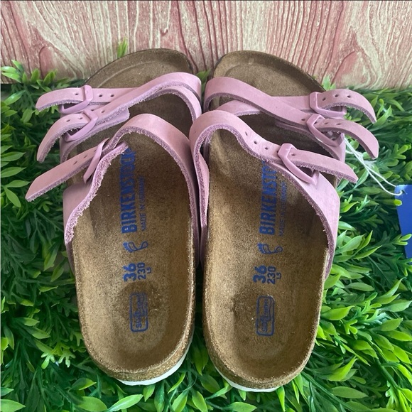 New Birkenstock Franca Soft Footbed Suede Sandals - Picture 3 of 6